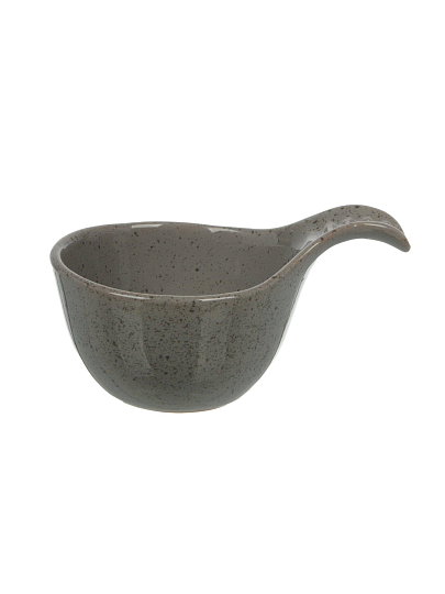 Кокотница керамика, 11х8 см, 0.25 л, круглая, с крышкой, Борисовская керамика, Мелодия, Туман, ТУМ00026430