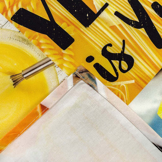 Полотенце кухонное 40х73 см, 190 г/м2, 100% хлопок, саржа, Этель, желтое, Россия, 4136486