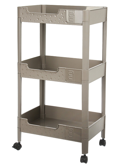 Полка универсальная, пластик, 3 секции, 38х27х71 см, серая, Y4-11630