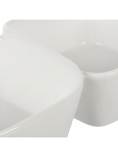 Менажница для сервировки, фарфор, 21.2х10.6х5.3 см, 2 секции, Atmosphere, Menage, AT-K3649