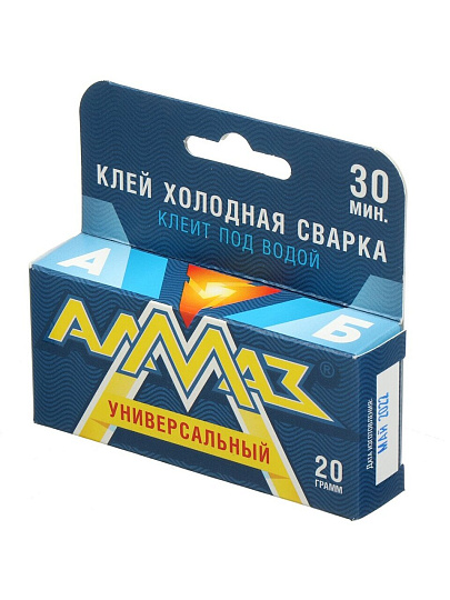Холодная сварка универсальная, Алмаз, 2К, 20 г, AZ-0132