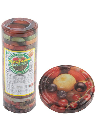 Крышка металл, 20 шт, твист-офф, Элитная 111-66, 01031544, в ассортименте