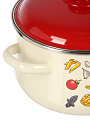 Кастрюля эмалированная сталь, 4 л, крышка сталь, коническая, Appetite, Pasta Italian, 1с46я, индукция - фото 5