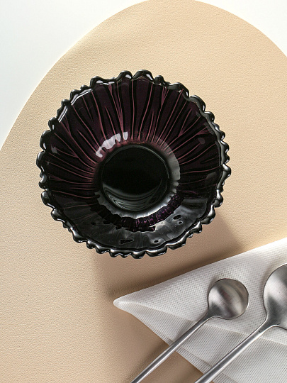 Салатник стекло, круглый, 14х6 см, 0.4 л, упрочненный, Аметист, Pasabahce, 10601SLBD7