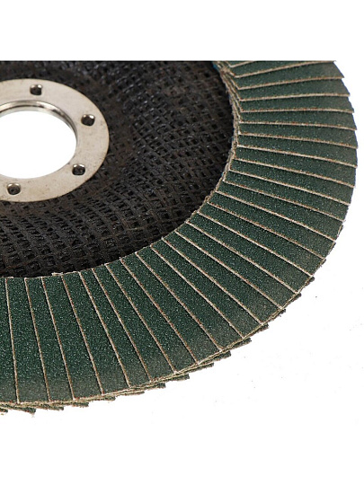 Круг лепестковый торцевой КЛТ1 для УШМ, LugaAbrasiv, диаметр 150 мм, посадочный диаметр 22 мм, зернистость ZK80, шлифовальный