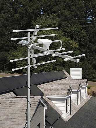 Антенна телевизионная DVB-T2, 33 дБ, цифровое тв, Rexant, Активная RX-411, наружная, 34-0411-1