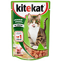 Корм для животных Kitekat, 85 г, для кошек, кролик в соусе, пауч, G7431