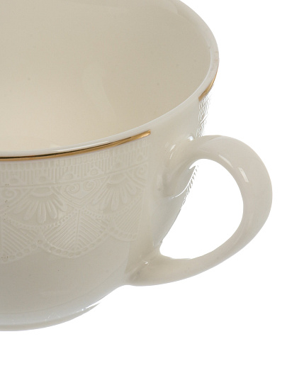 Чайная пара фарфор, 2 предмета, на 1 персону, 220 мл, Fioretta, White Lace, TDS675, подарочная упаковка