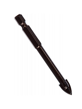 Сверло по керамограниту, керамике и стеклу, Росомаха, диаметр 8 мм, четырехгранник, 721008