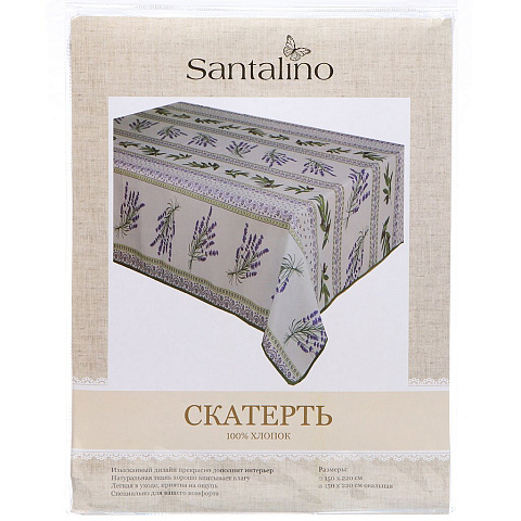 Скатерть из хлопка, 150х220 см, Santalino 990-036