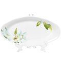 Селедочница керамика, овальная, 25 см, белая, Идиллия Цветущая лилия, Добрушский фарфоровый завод, 5С0790Ф34