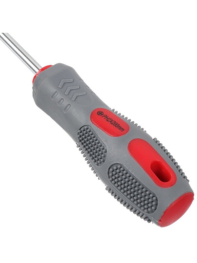 Отвертка крестовая, Bartex, PH2, 2х200 мм, антискользящая двухкомпонентная, CrV сталь, K0029N