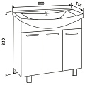 Тумба Doratiz, Честер, 90 см, Эльбрус 90, 9912.505 - фото 2