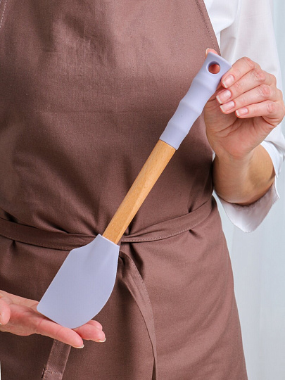 Лопатка кулинарная силикон-бамбук, см, навеска, Daniks, Лаванда, Y4-9601