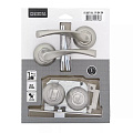 Комплект для двери Фабрика Замков, FZ SET 03L 170 BK SN/CP 5/10, 115084, ручка в комплекте, врезные, матовое серебро - фото 3