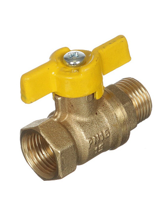 Кран для газа г-ш, 1/2'', ручка-бабочка, БАЗ