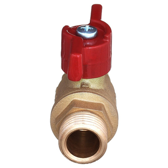 Кран для воды, 1&quot;, ш-ш, ручка-бабочка, БАЗ