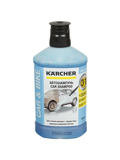 Автошампунь Karcher, Plug &amp; Clean 3в1, 1 л, 6.295-750.0
