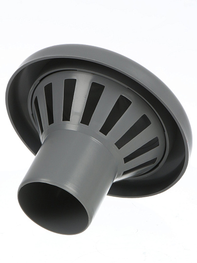 Зонт канализационный вентиляционный, 50 мм, Мультимирпласт, внутренний, серый, ЗНТ ВК 50