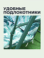 Качели садовые 3-местные, 170х110х153 см, 210 кг, Тропические листья, зеленые, Y6-1987-2, металл - фото 2