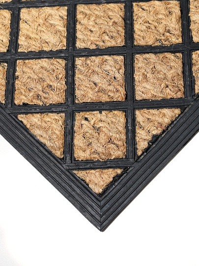 Коврик придверный, 40х60 см, прямоугольный, кокосовое волокно, узор, Фигурный, 93724