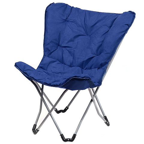 Кресло складное 62х80х77 см, Элит, синее, ткань, с сумкой-чехлом, 110 кг, Y6-1984
