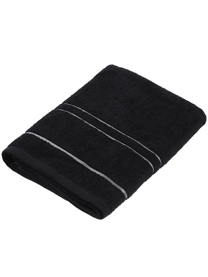 Полотенце банное 70х140 см, 100% хлопок, 420 г/м2, Азия, Barkas, черное, Узбекистан
