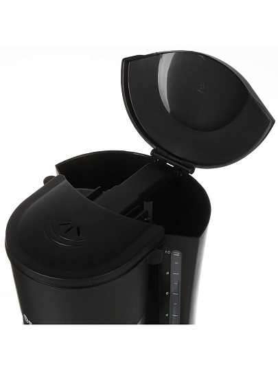 Кофеварка электрическая, капельная, металл, пластик, 1.2 л, Sakura, 700 Вт, черная, SA-6117BK