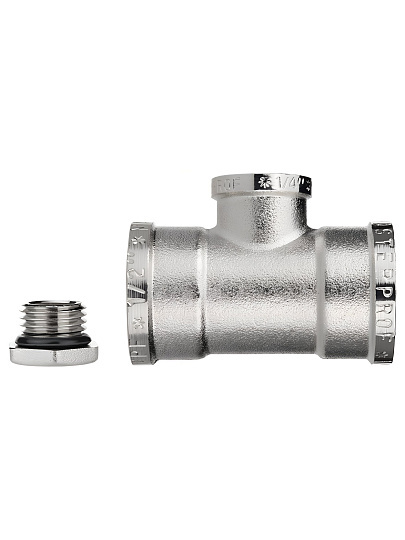 Тройник под манометр, 1/2" х 1/4" х 1/2", внутренний/внутренний/внутренний, индивидуальная упаковка, MPF