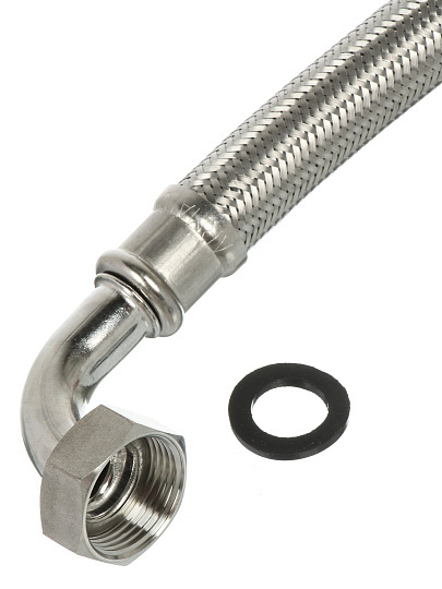Подводка для насоса, сталь, 1", г-ш, угловая, ProFactor, 1 м, PF WFH 529.100A