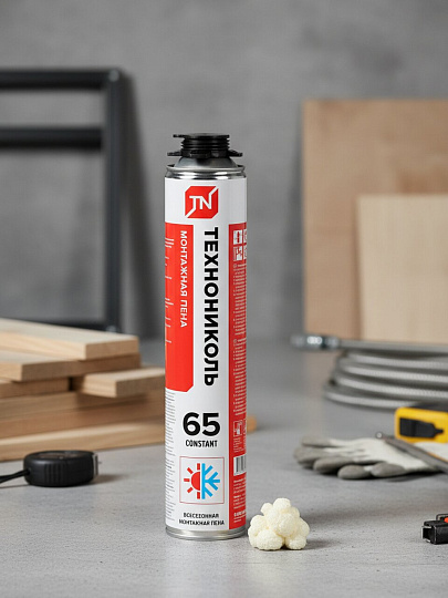 Пена монтажная Технониколь, Constant 1200, профессиональная, 65 л, 850 мл, всесезонная, 528371
