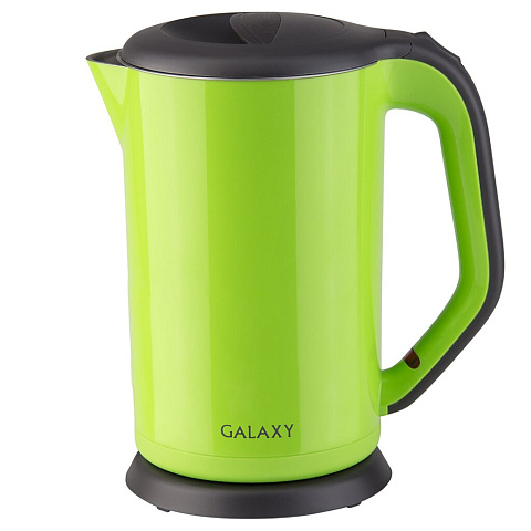 Чайник электрический Galaxy Line, GL 0318, зеленый, 1.7 л, 2000 Вт, скрытый нагревательный элемент, металл