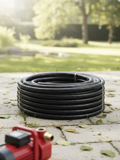 Шланг напорно-всасывающий, ПВХ, d22 мм, черный, Tuboflex, 30 м