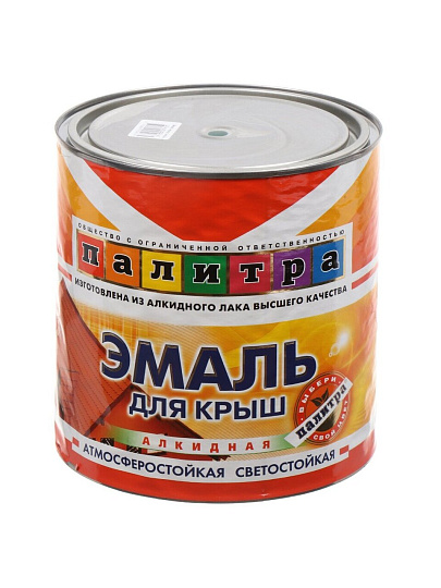 Эмаль Палитра, ПФ-115, для крыш, алкидная, зеленая, 2.7 кг
