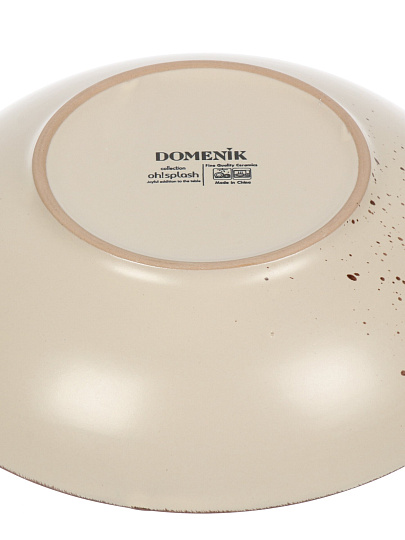 Тарелка суповая, керамика, 20.5 см, круглая, OH!SPLASH, Domenik, DMD183, бежевая