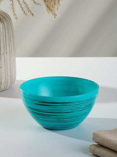 Салатник стекло, круглый, 16х8 см, 0.7 л, средний, Торнадо МИКС, Декостек, 425/1-Н "Торнадо" МИКС, в ассортименте