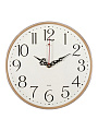 Часы настенные, кварцевые, 25 см, корпус бежевые, круглые, Рубин, Классика, 2524-001