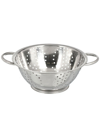 Дуршлаг нержавеющая сталь, 24 см, с ручкой, на ножке, серебристый, GS-08125-24