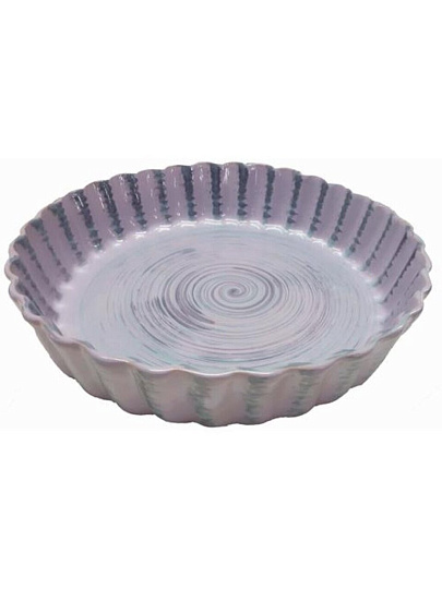 Форма для запекания керамика, 28х28х6 см, 2.5 л, круглая, Борисовская керамика, Лаванда Элегант, ЛАВ00014182