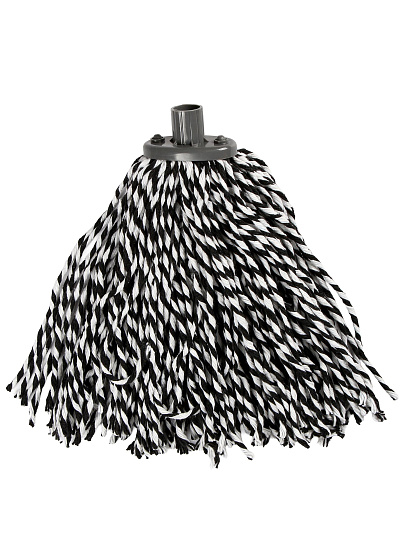 Сменный блок для швабры хлопок, 30 см, веревочный, York, Зебра, 073060