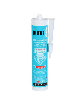 Клей монтажный KUDO, акриловый, универсальный, прозрачный, 280 мл, KBK-300
