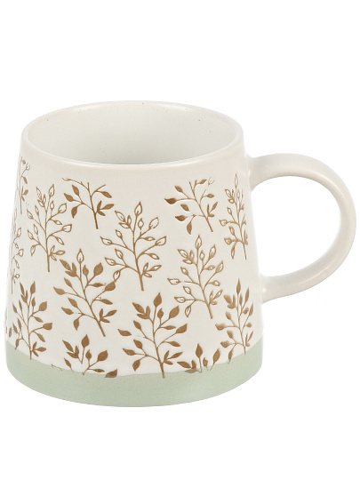 Кружка керамика, 420 мл, Эко ботаника, Y4-11316, в ассортименте