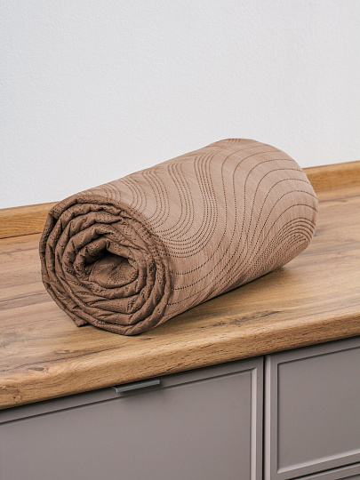 Покрывало евро, 220х240 см, 100% полиэстер, стеганое, Silvano, Модерн, шоколад