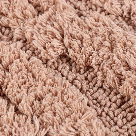 Коврик для ванной, 0.6х0.9 м, 100% хлопок, коричневый, Karteks, 1025/60.02, однотонный