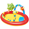 Спорт Игровой центр-бассейн 193*150*89см 136л распылит,2 надув кольца 499412/53026BW