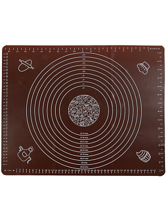 Коврик кухонный силикон, 40х50 см, коричневый, Y4-5428