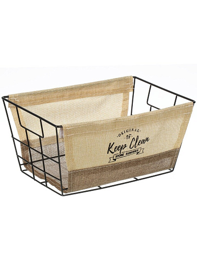 Корзина для хранения, 30х20х15 см, прямоугольная, коричнево-бежевая, A290102