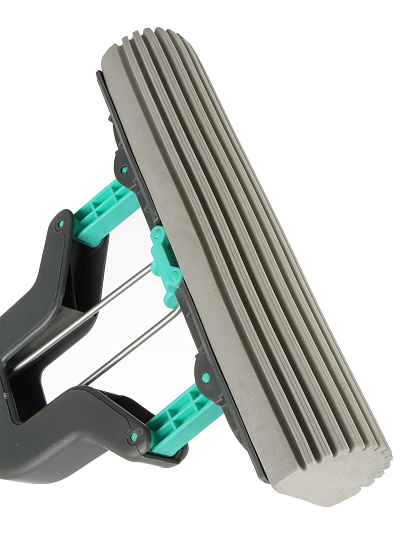 Швабра губка, ПВА, 125х27 см, с отжим, телес.руч, BClean, DS-1352