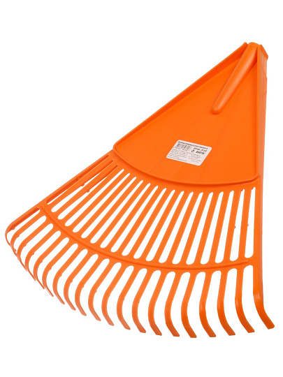 Грабли веерные, 20 зуб, пластик, 45 см, Клевер, без черенка, 2780416032