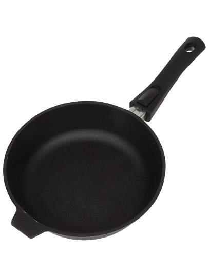 Сковорода чугун, 24 см, Камская посуда, съемная ручка, индукция, с4060